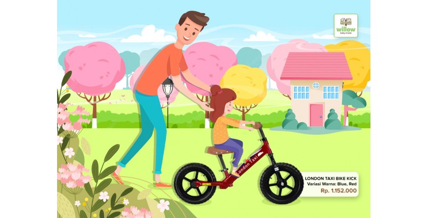 London Taxi Bike Kick, Cara Seru Melatih Keseimbangan Anak